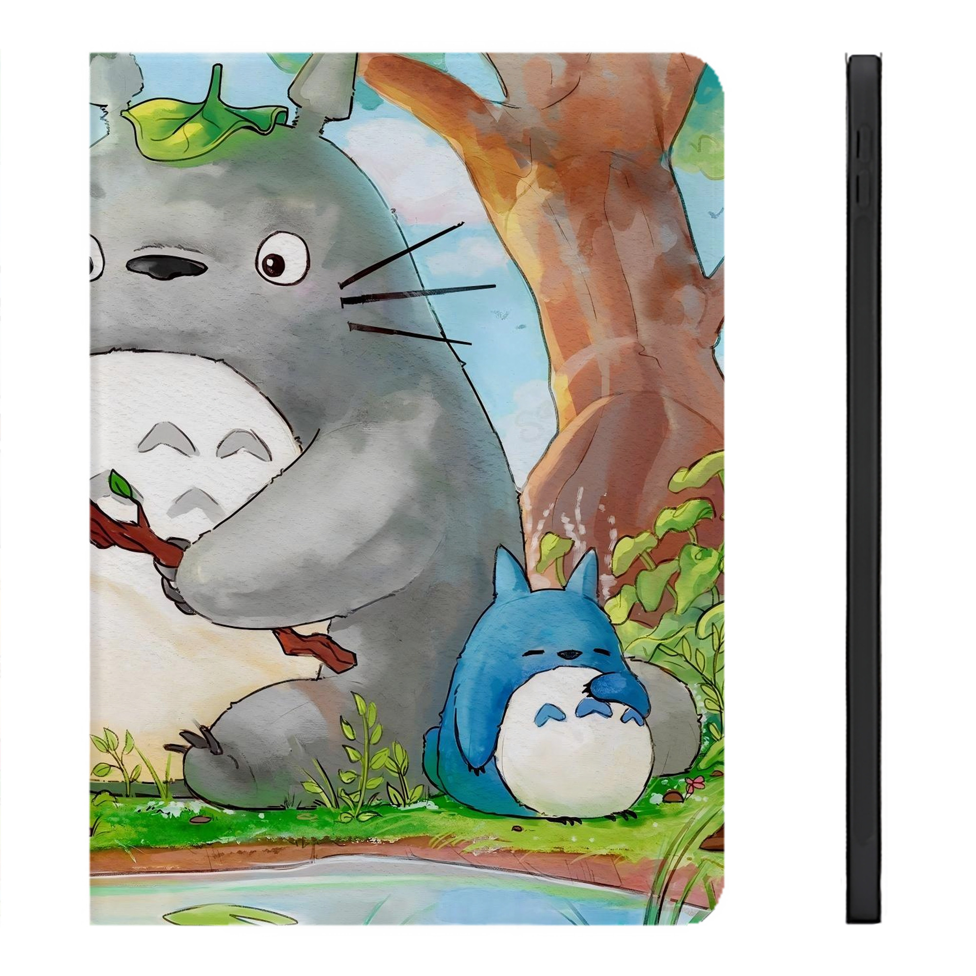 （画像用） となりのトトロ 草壁メイ 草壁サツキ My Neighbor Totoro Satsuki Kusakabe Mei Kusakabe IPadケース ペンホルダー付き ブックスタイルデザイン